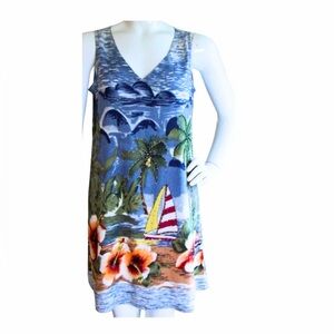 Peppermint Bay Resort Beaded Shift Dress